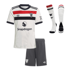 Manchester United Auswärts-Fußballtrikot-Set 2024/25 für Kinder (Trikot + Shorts + Socken)
