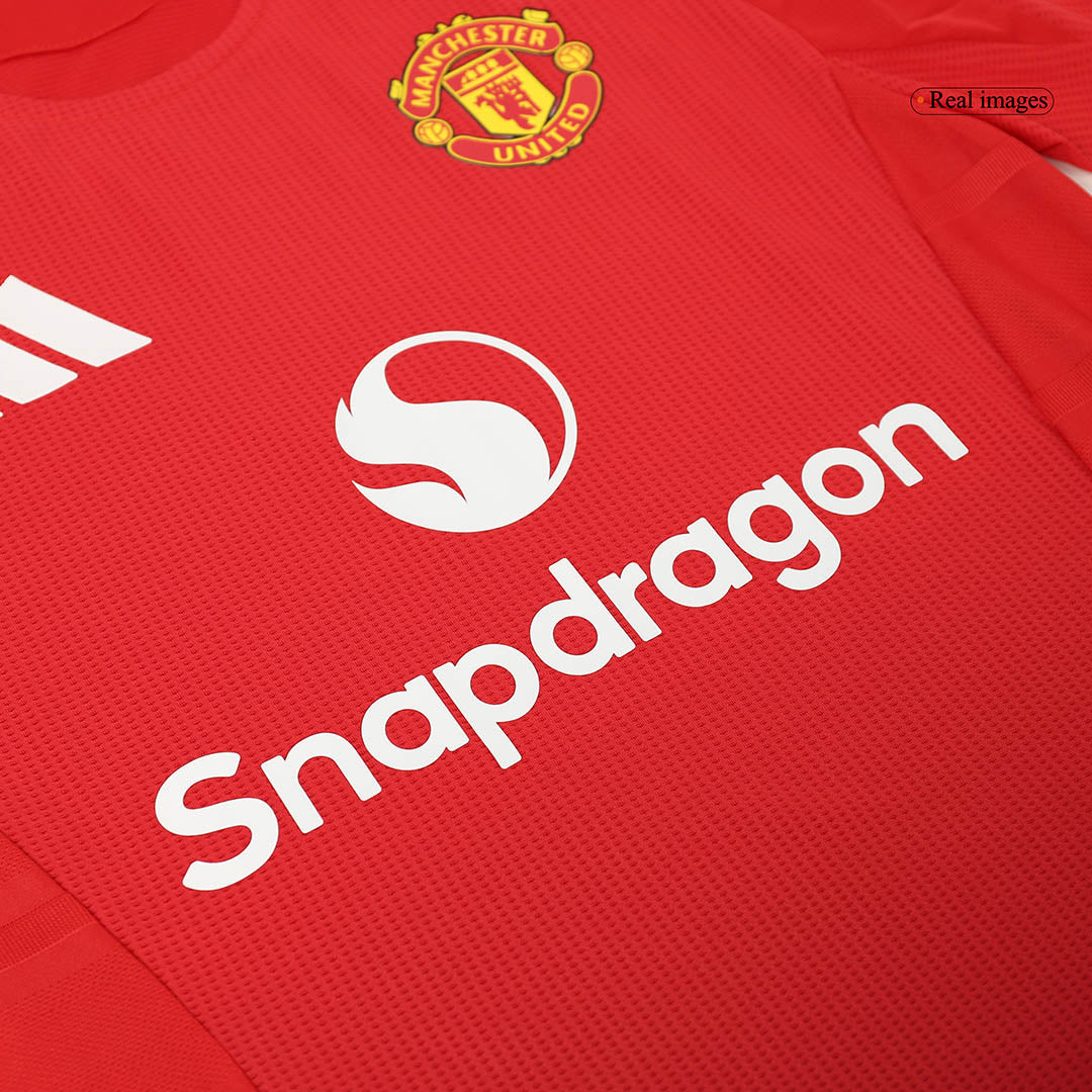 Manchester United Heim-Fußballtrikot-Set Authentic 2024/25 (Trikot + Shorts + Socken)