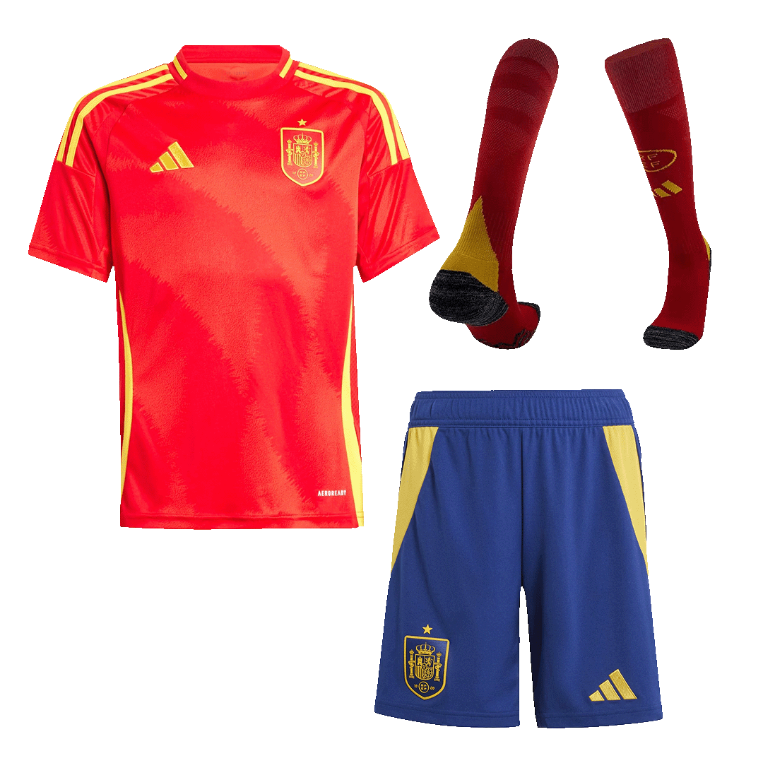 Maillot domicile Espagne EURO 2024 Enfant (Maillot + Short + Chaussettes)