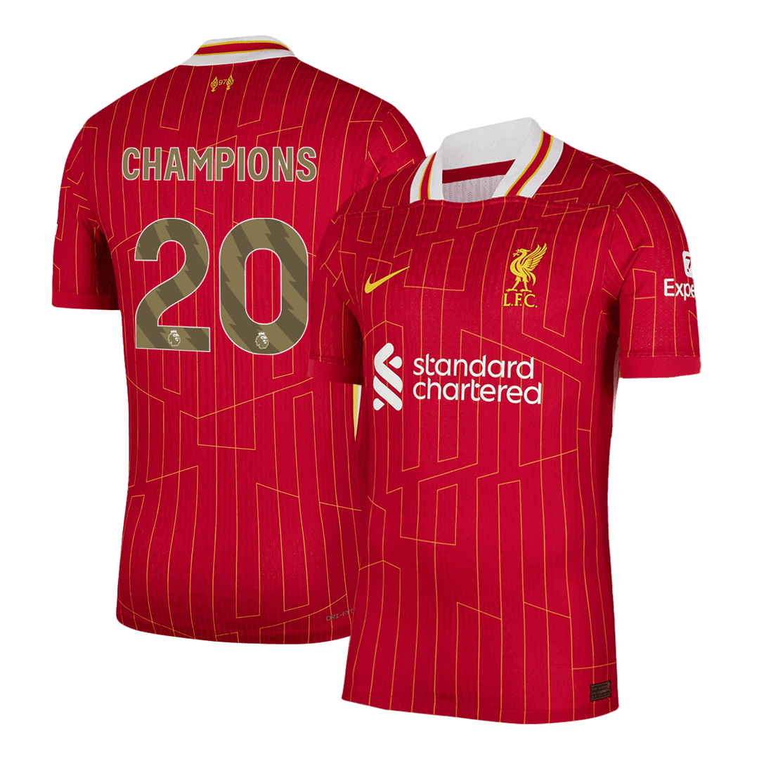 Liverpool CHAMPIONS #20 Home Soccer Jersey Authentic 2024/25