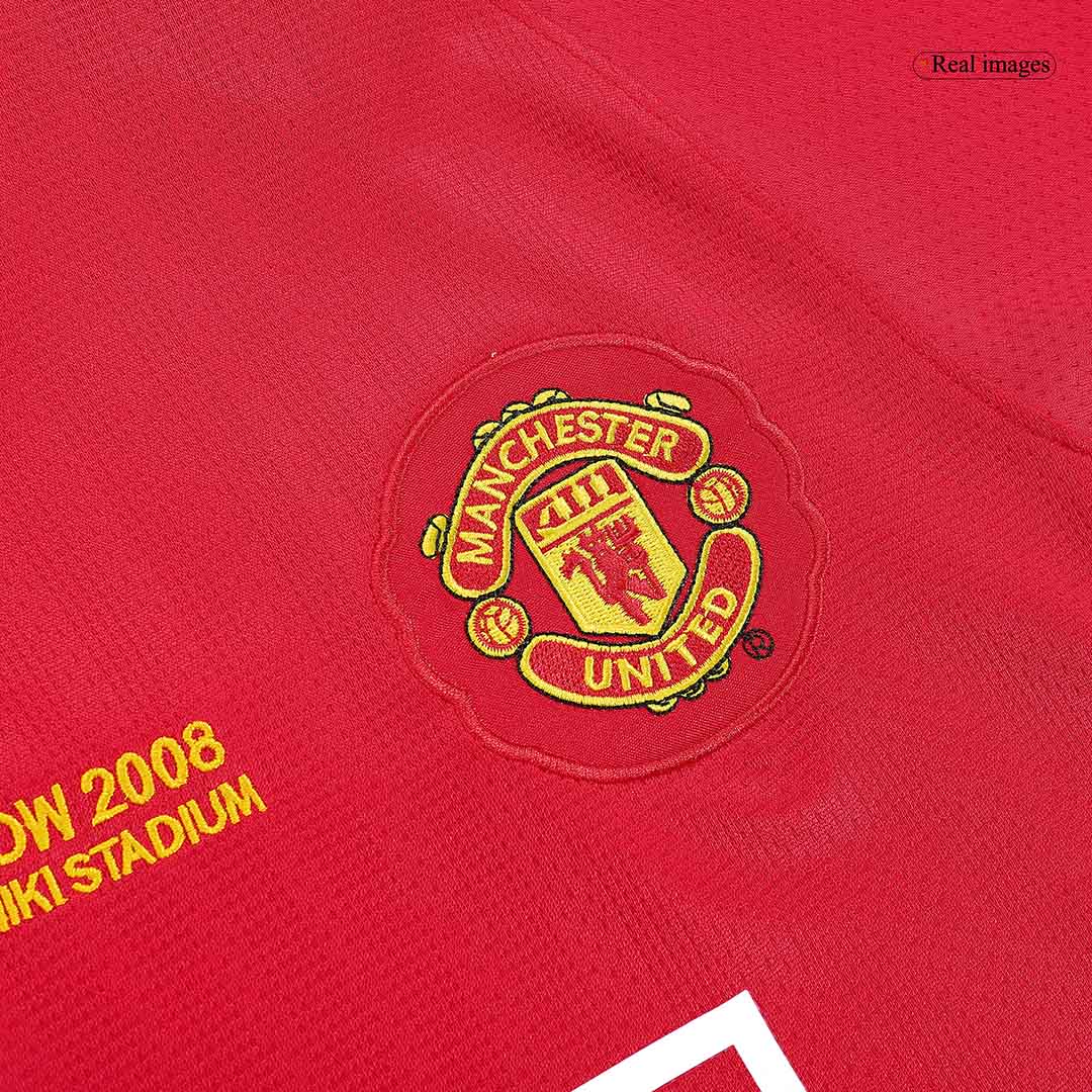Maillot rétro domicile Manchester United 2007/08 - Manches longues - Finale UCL
