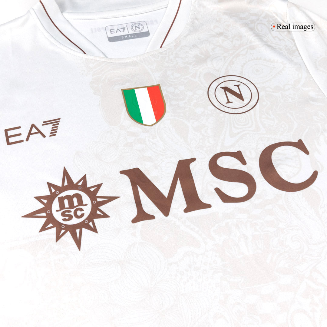 Napoli Away Soccer Jersey Kit(Jersey+Shorts) 2025/26 Sand
