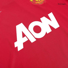 Men Retro Fan Version Manchester United Home Soccer Jersey 2011/12 Red