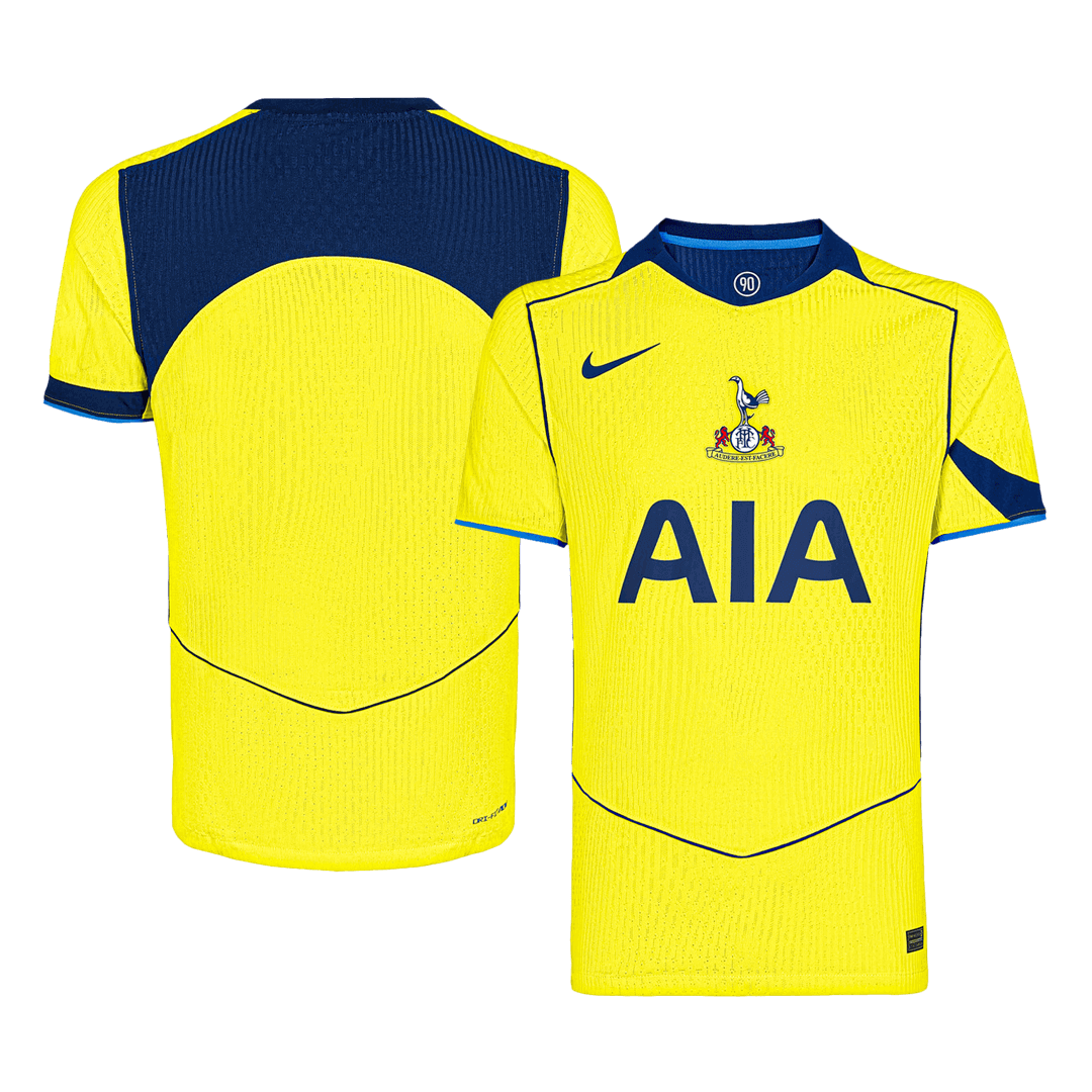 Authentic Tottenham Hotspur Third Away Soccer Jersey 25/26 Yellow