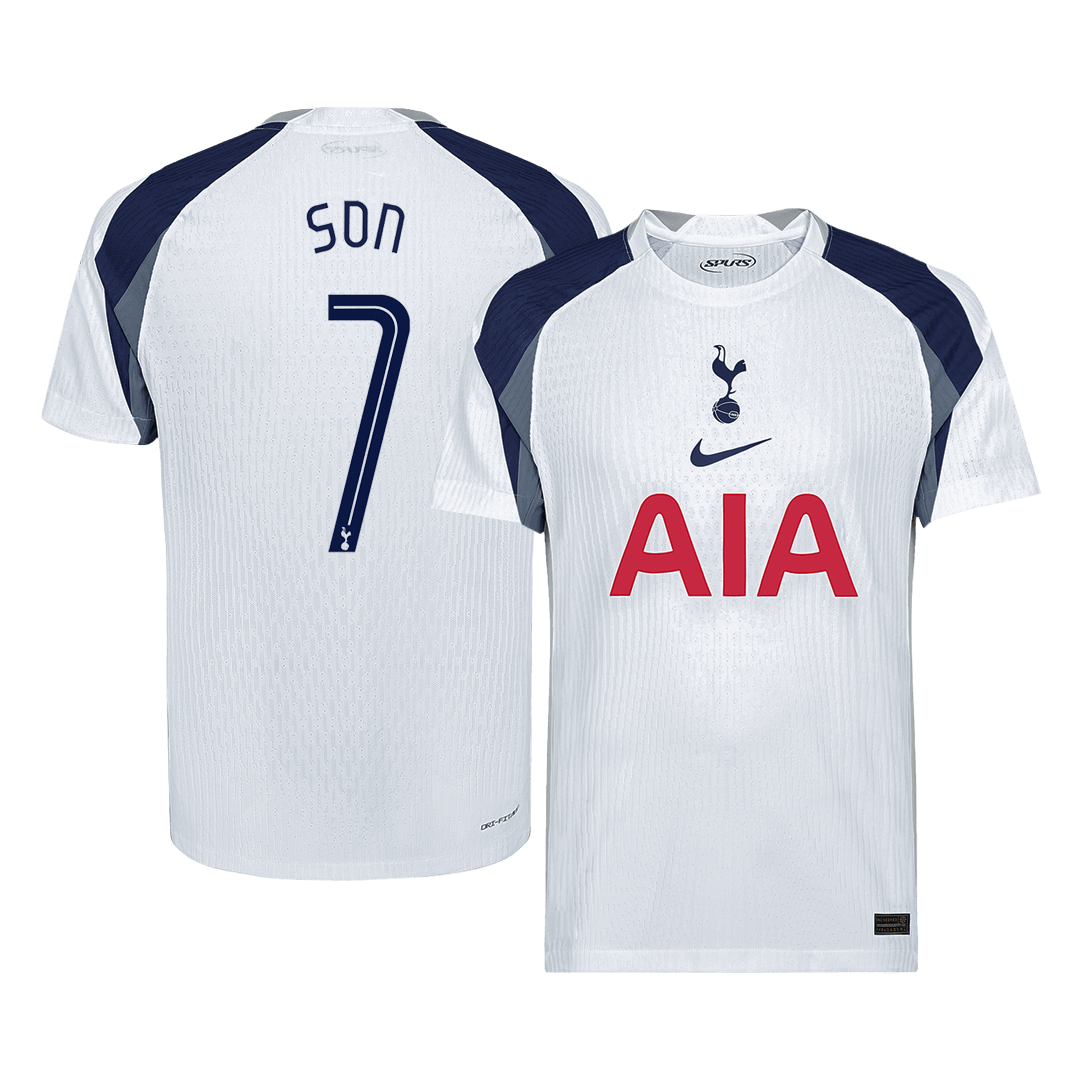 SON #7 Authentic Tottenham Hotspur Home Soccer Jersey 2025/26 White - UCL