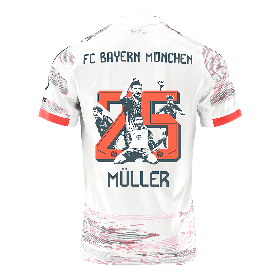MÜLLER Special #25 Bayern Munich Away Soccer Jersey 2025/26 White