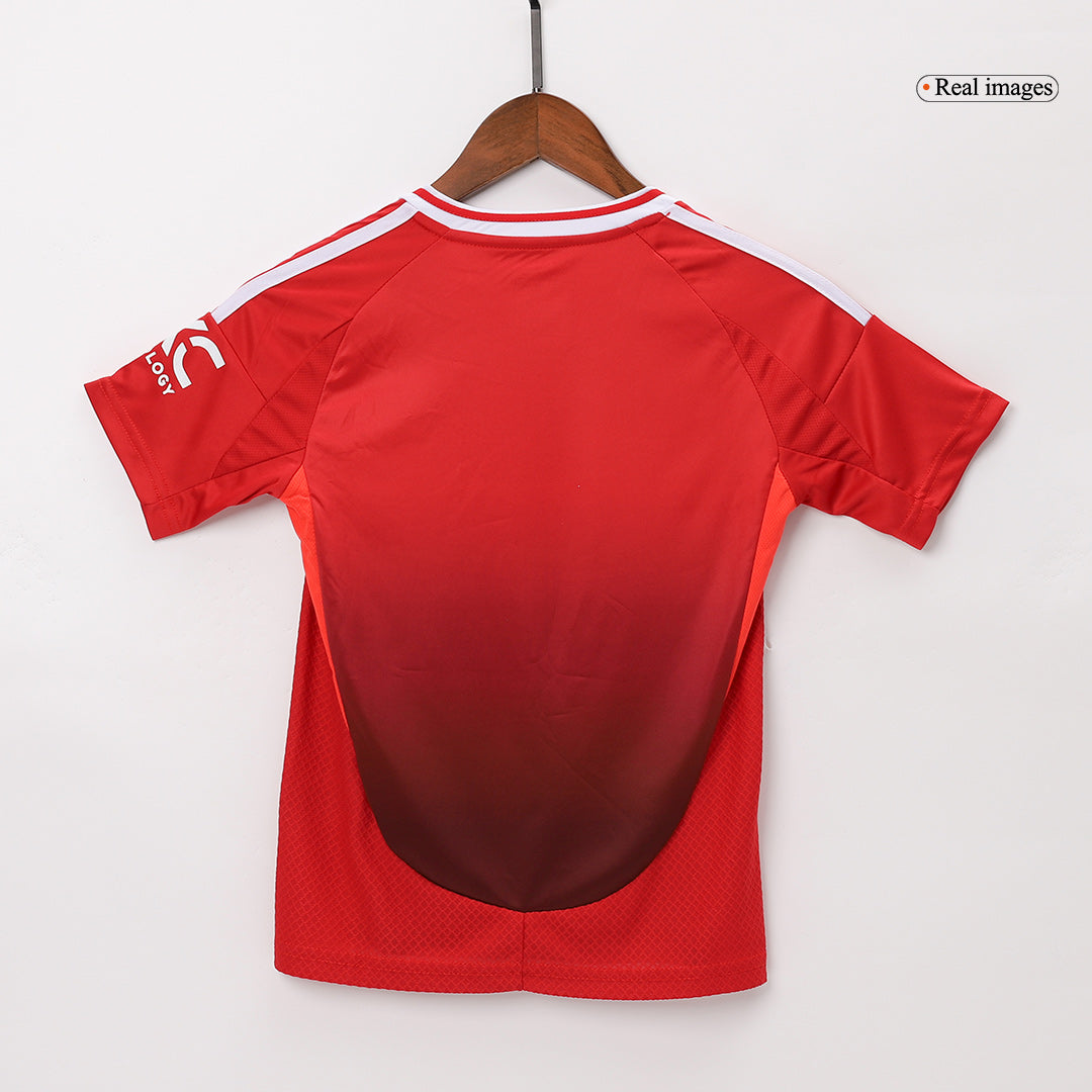 Maillot domicile Manchester United 2024/25 pour enfant (maillot + short) 
