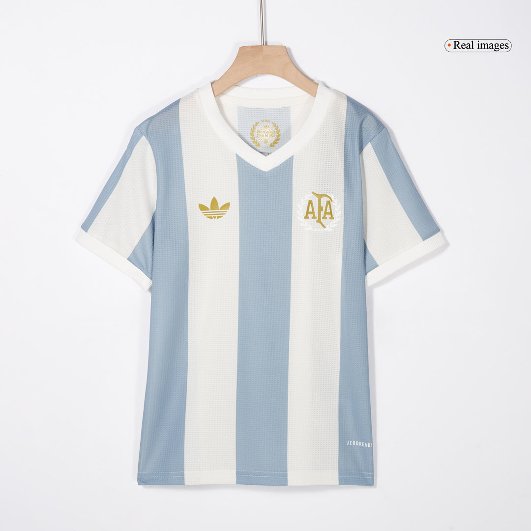 Argentina Soccer Jersey Kit 2024 Kids(Jersey+Shorts) - 50th Anniversary