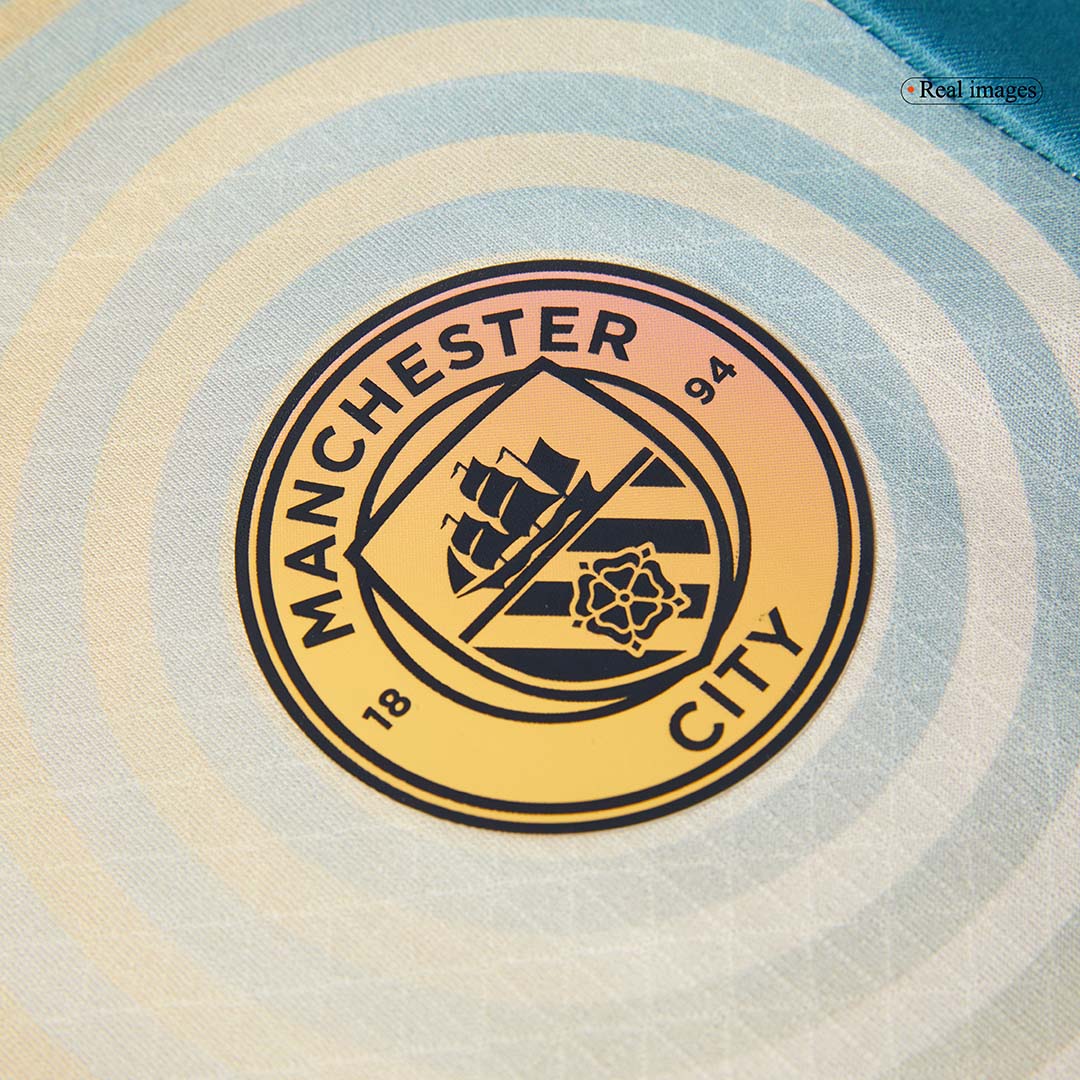 Maillot de football extérieur Manchester City HAALAND #9, 4e édition, authentique, 2024/25 - Definitely City (édition UCL)