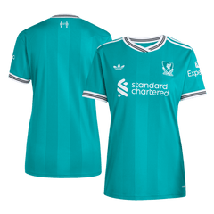 Women's Liverpool Third Away Soccer Jersey 25/26 Green