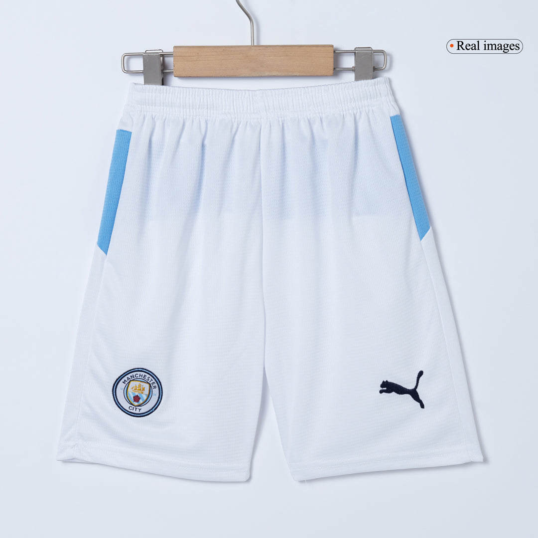 Kid's Manchester City Home Soccer Jersey Kit(Jersey+Shorts) 2025/26 Blue