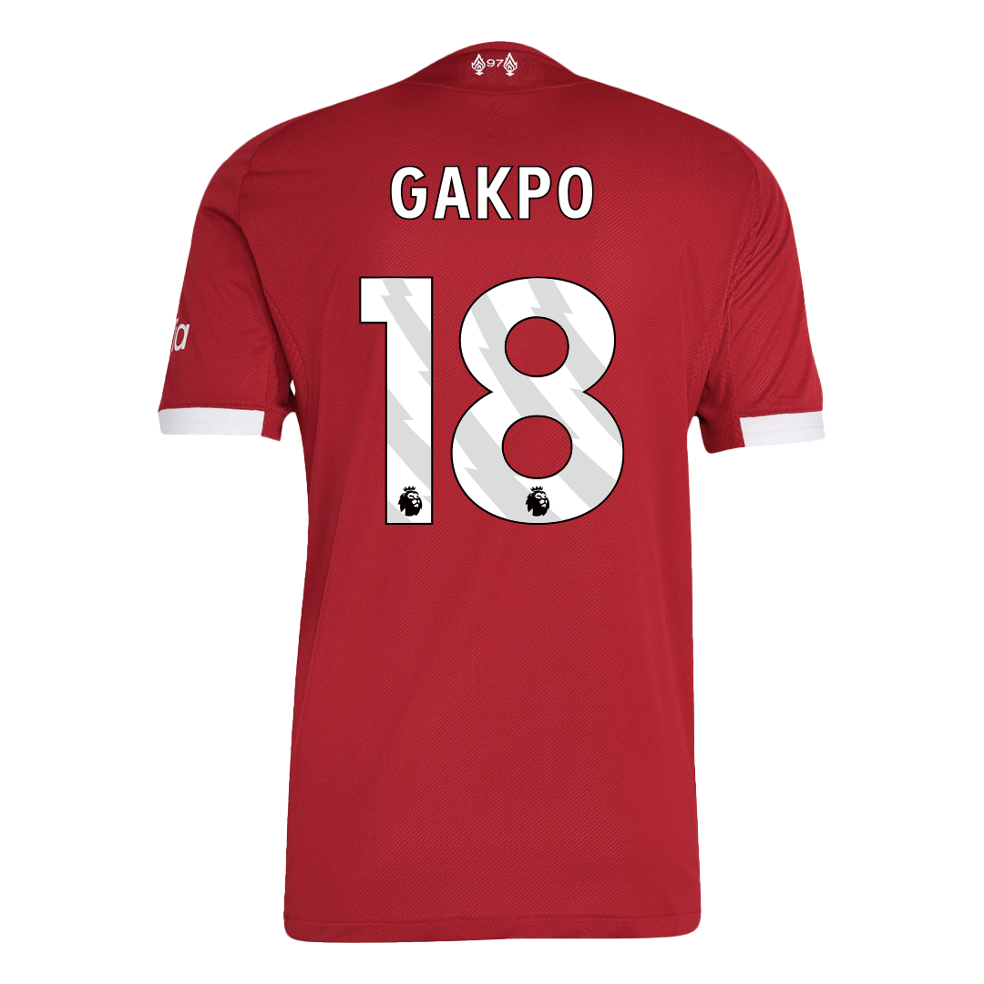 GAKPO #18 Authentic Liverpool Home Soccer Jersey 25/26 Red