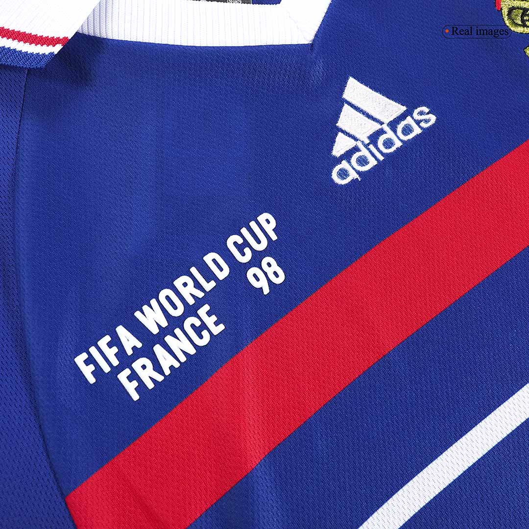 France ZIDANE #10 Home Soccer Jersey Retro 1998