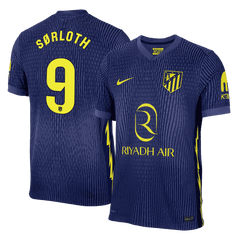 SØRLOTH #9 Player Version Atletico Madrid Away Soccer Jersey 2025/26 Navy