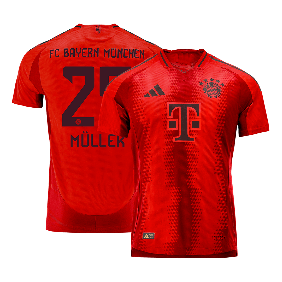 Bayern Munich MÜLLER #25 Home Soccer Jersey Authentic 2024/25