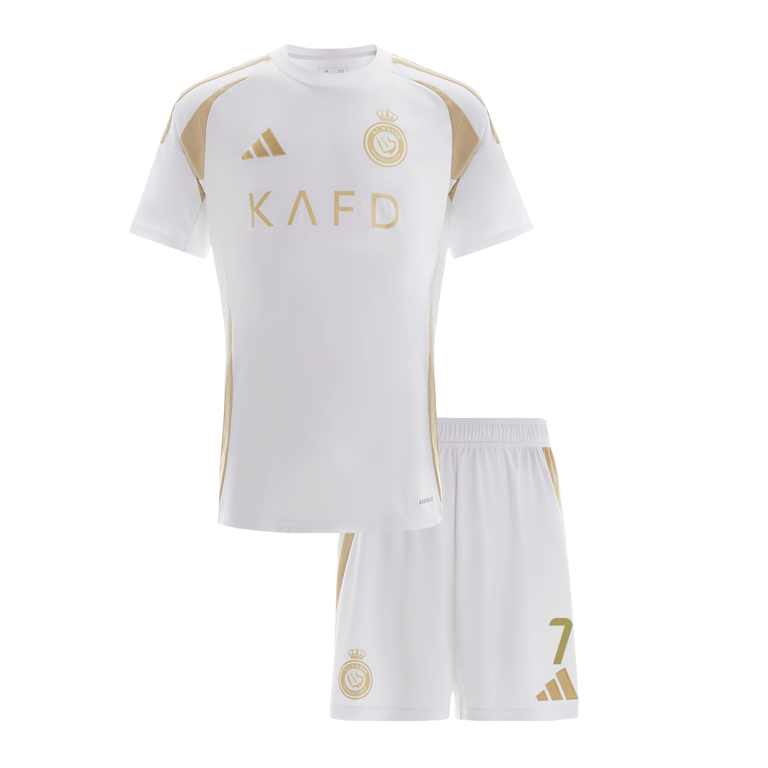 Al Nassr RONALDO #7 Third Away Soccer Jersey Kit 2024/25 Kids(Jersey+Shorts) - ACL