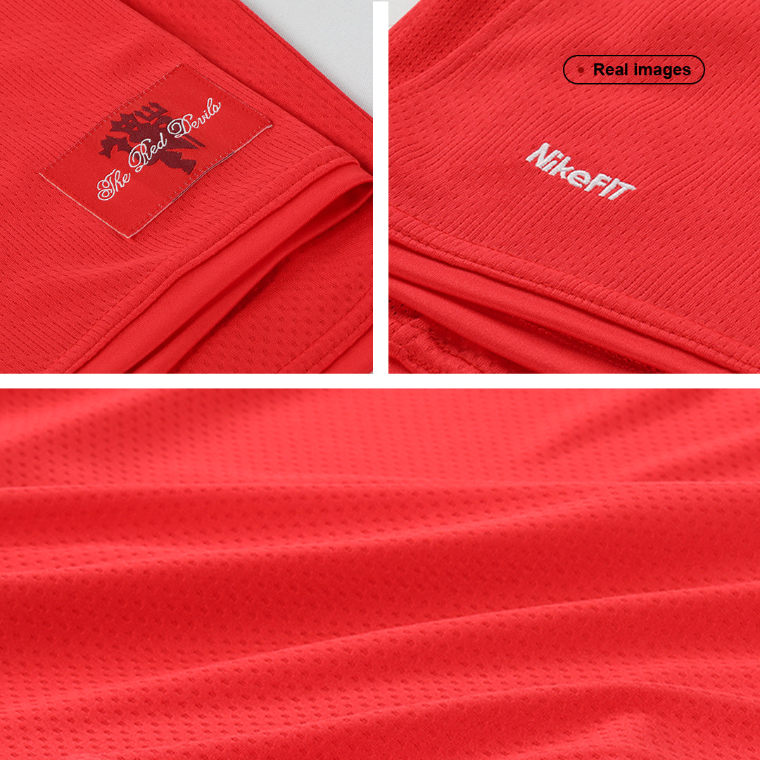 Manchester United SCHOLES #18 Home Soccer Jersey Retro 2007/08