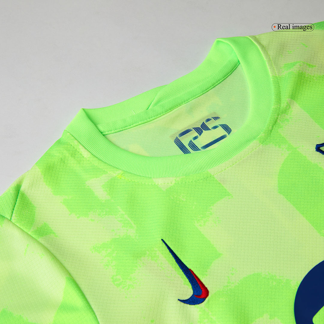 Maillot extérieur Barcelone 2024/25 pour enfant (maillot, short et chaussettes) - UCL (logo Spotify sans texte)