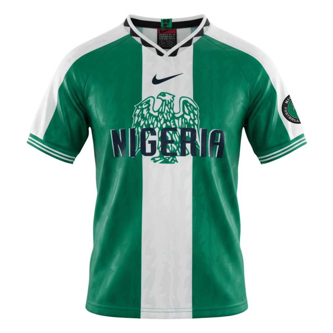 Retro 1996 Nigeria Home Soccer Jersey Green&White