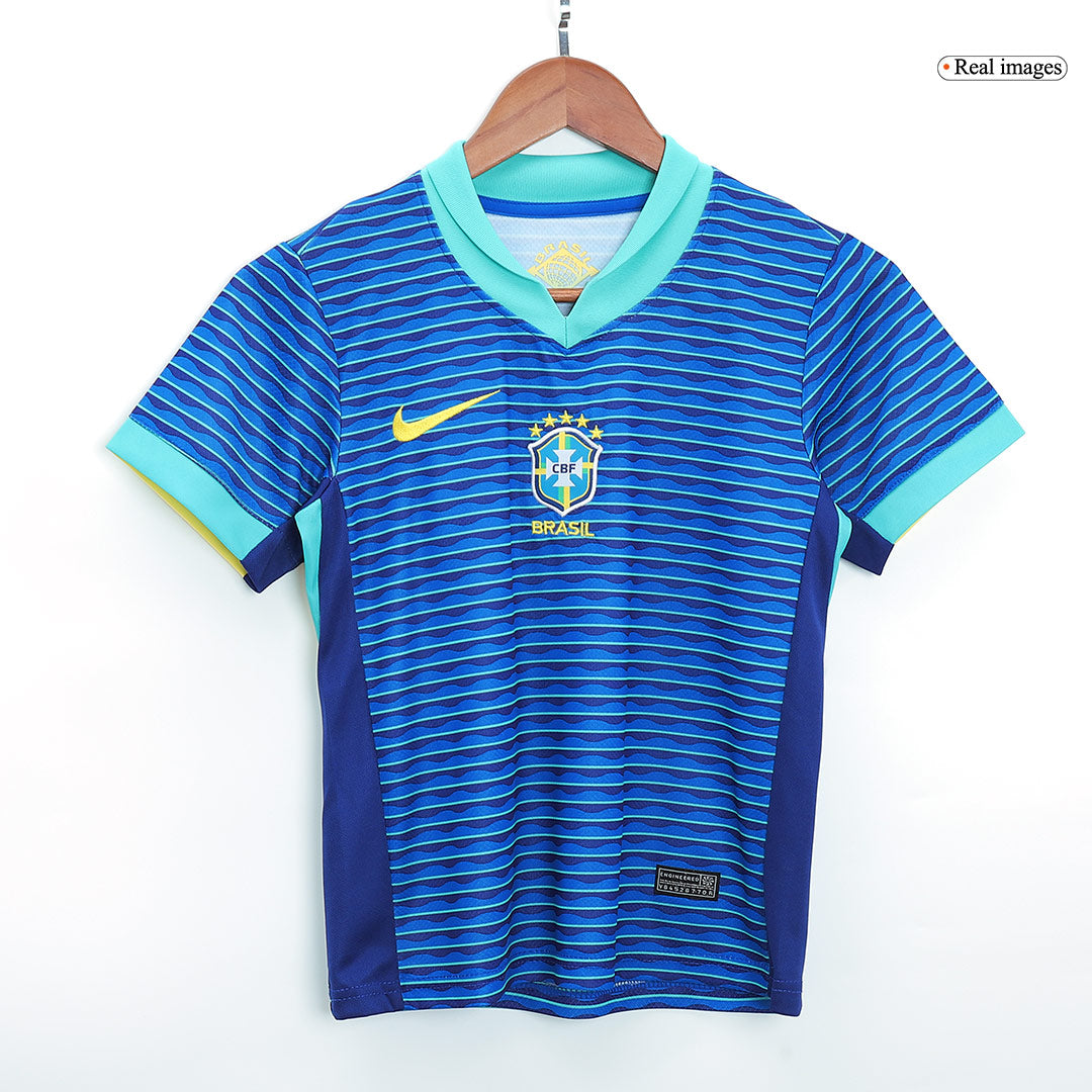 Maillot extérieur Brésil Copa America 2024 pour enfant (maillot, short, chaussettes)