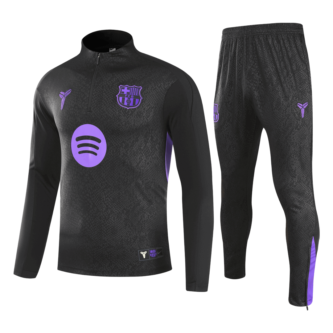 Barcelona Zipper Sweatshirt Kit(Top+Pants) 25/26 Black