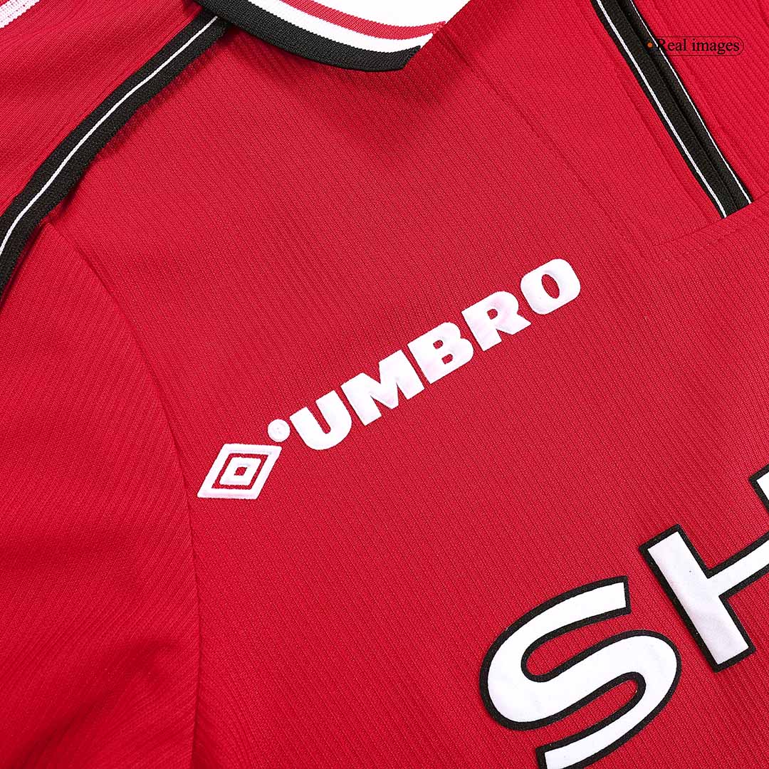 Maillots de football rétro Manchester United Domicile 1998/99 - Manches longues
