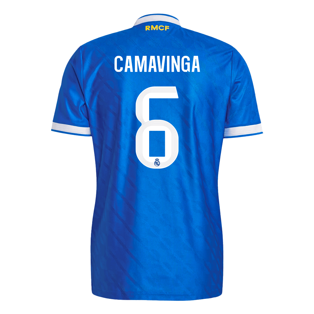 CAMAVINGA #6 Authentic Real Madrid Third Away Soccer Jersey 2025/26 Blue