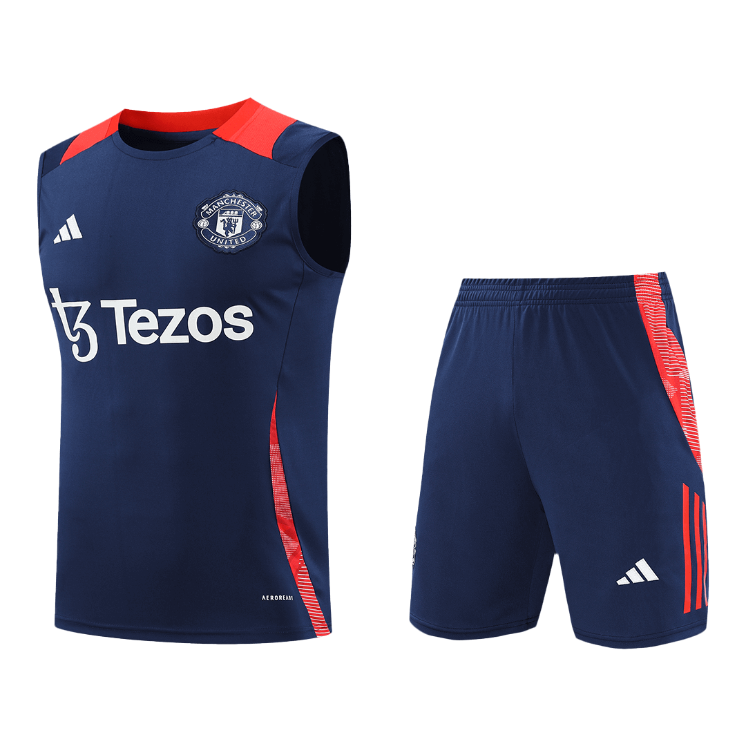 Manchester United Pre-Match Fußballtrikot-Set 2024/25 (Trikot + Shorts)