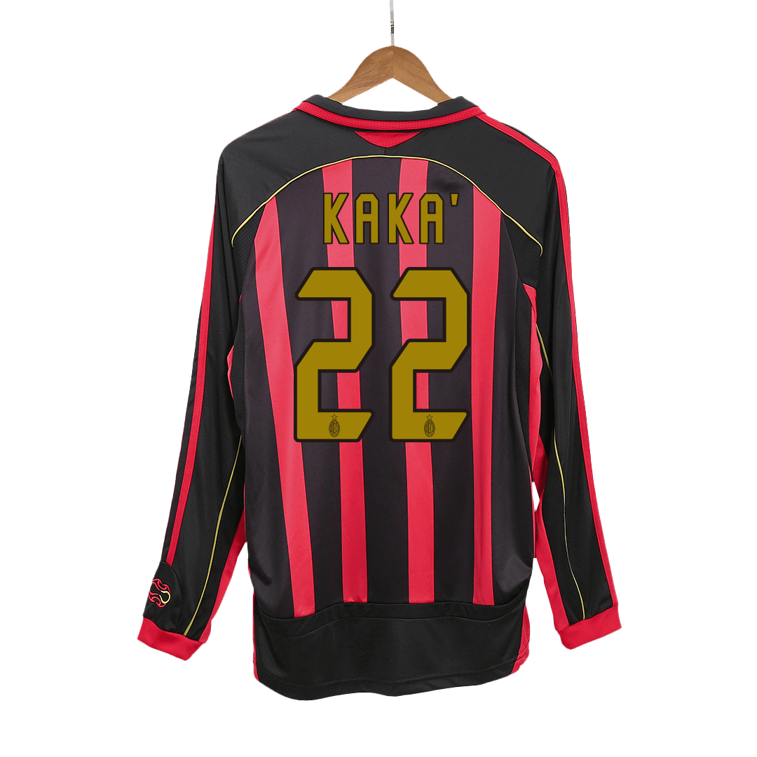 Maillot rétro domicile AC Milan KAKA' #22 2006/07 - Manches longues