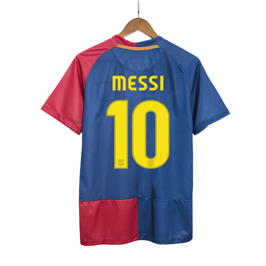 Maillot rétro de football Barcelone Messi #10 Domicile 2008/09 - UCL 