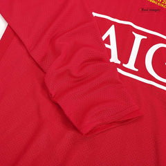 Maillot rétro domicile Manchester United 2007/08 - Manches longues - Finale UCL