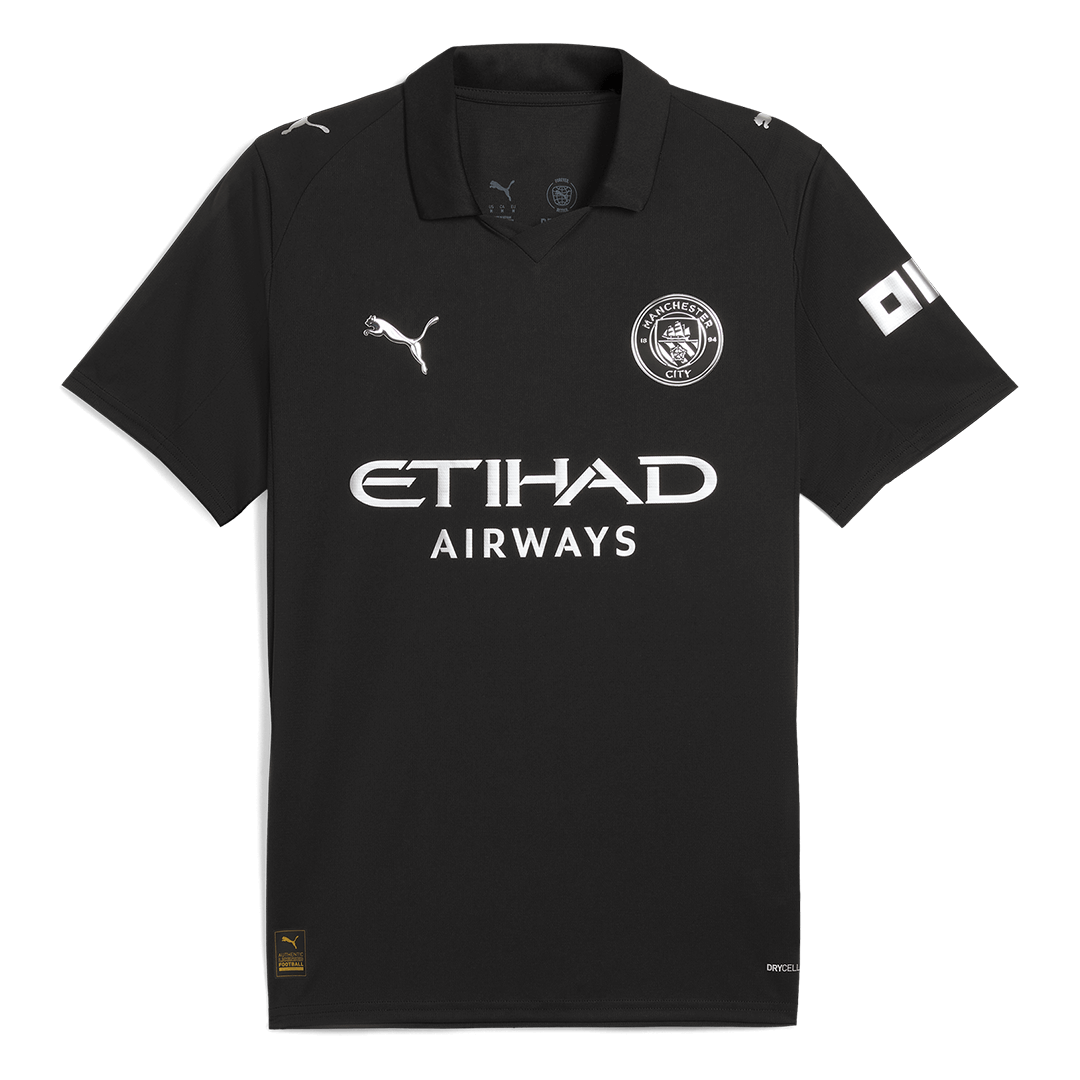 REIJNDERS #4 Manchester City Away Soccer Jersey 2025/26 Black