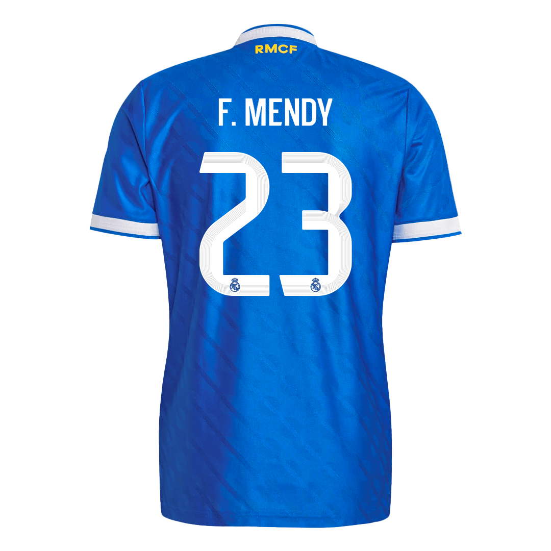 F. MENDY #23 Authentic Real Madrid Third Away Soccer Jersey 2025/26 Blue