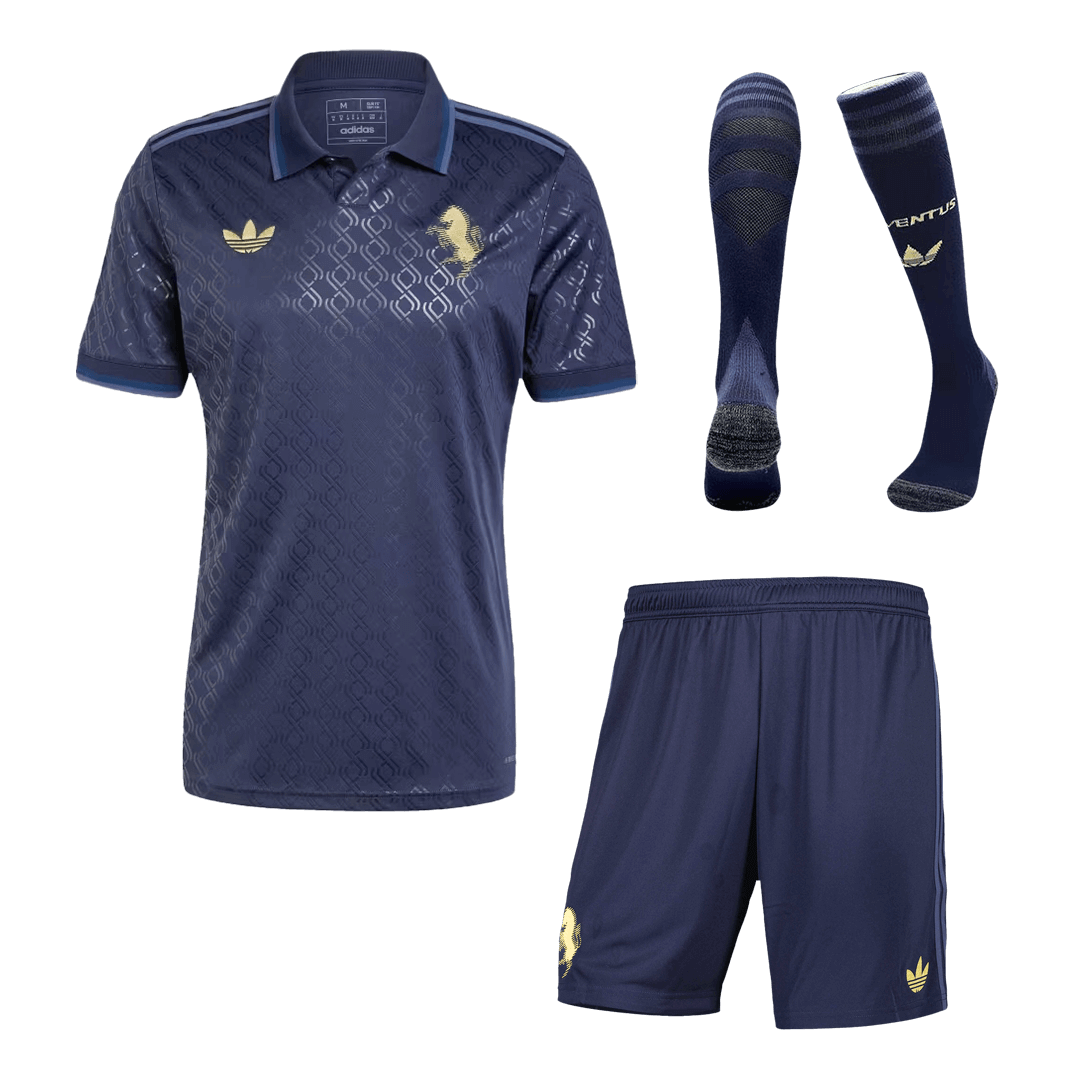 Juventus Auswärts-Fußballtrikot 2024/25 (Trikot + Shorts + Socken)