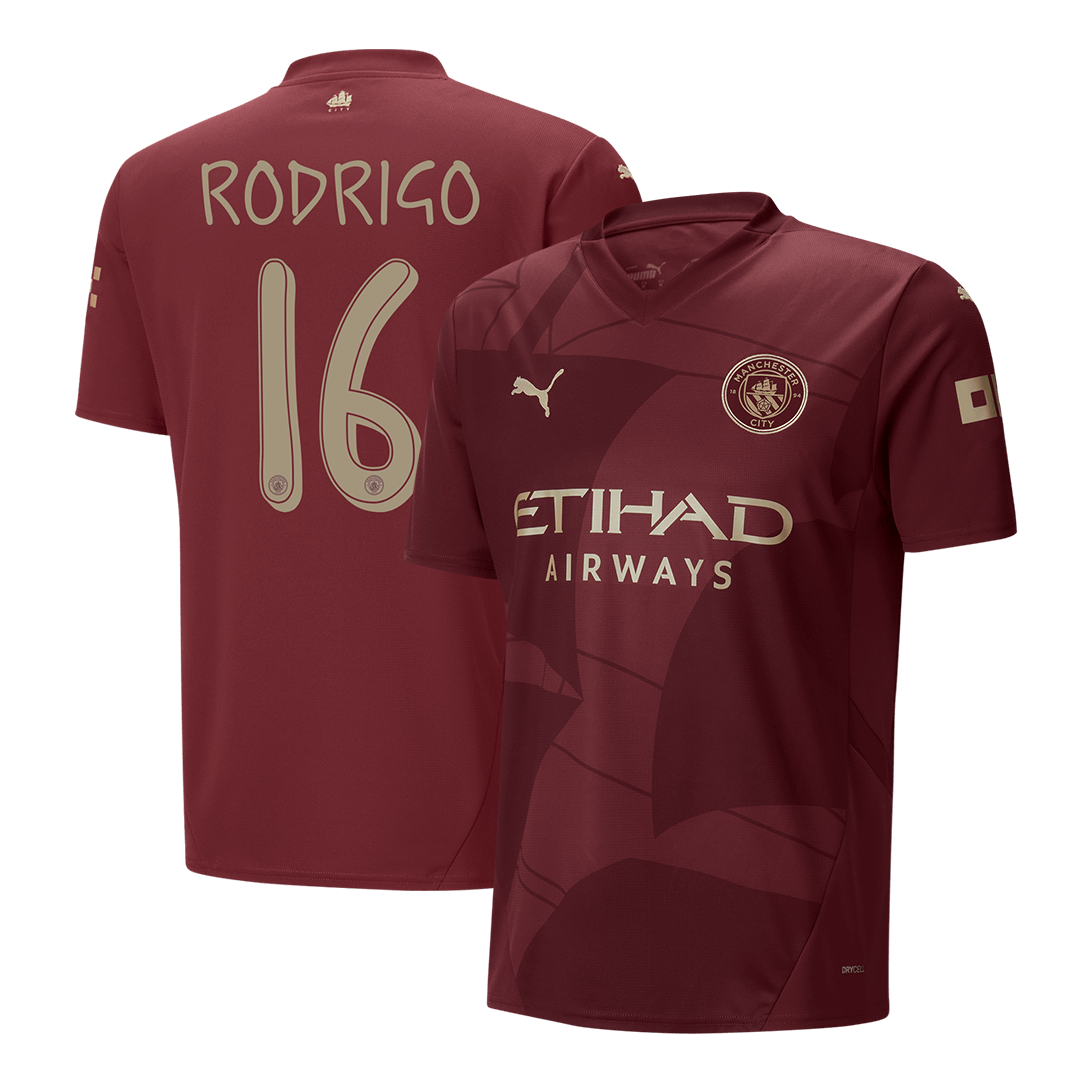 Maillot extérieur Manchester City RODRIGO #16 3e édition 2024/25 - Édition UCL