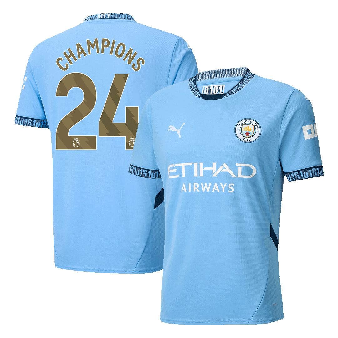 Manchester City CHAMPIONS #24 Home Jersey