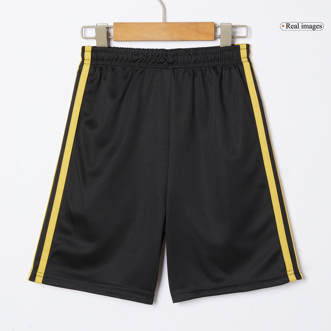 Mexiko Auswärtstrikot für Kinder (Trikot + Shorts) 2025, Schwarz – Gold Cup