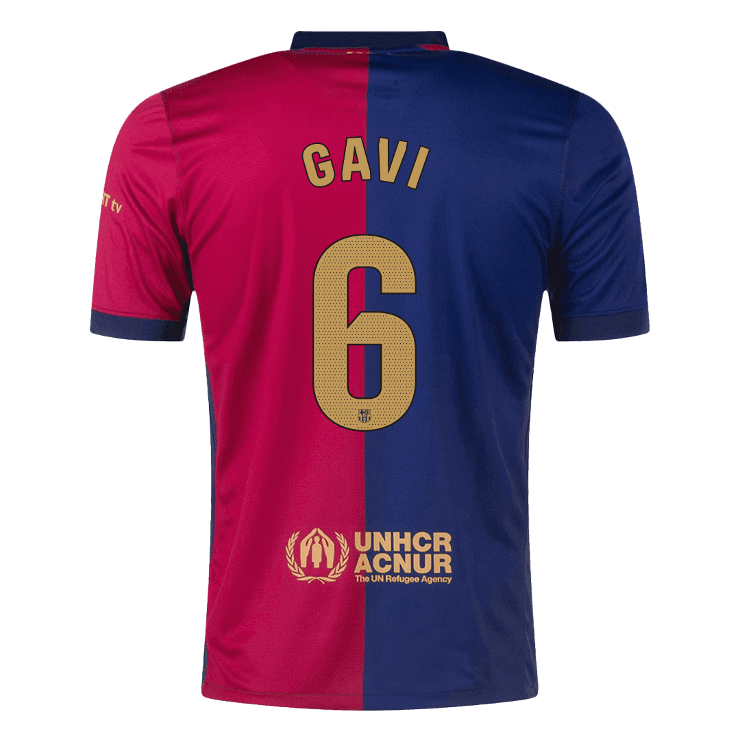 Maillot domicile Barcelone GAVI #6 2024/25 - Logo Spotify sans texte