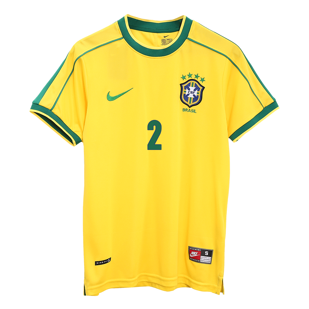 Maillot de football rétro domicile Brésil CAFU #2 1998