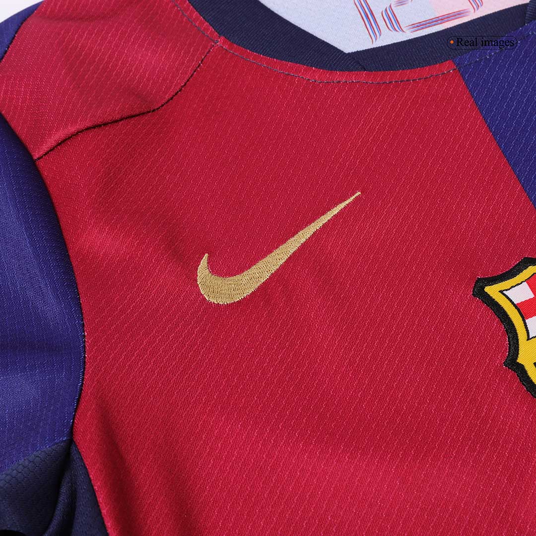 Maillot domicile Barcelone 2024/25 pour enfant (maillot + short), logo Spotify sans texte