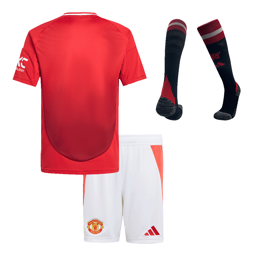 Maillot domicile Manchester United 2024/25 pour enfant (maillot, short, chaussettes)