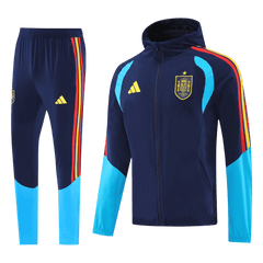Spain Hoodie Training Tracksuit Kit(Top+Pants) 2026 Blue&Black