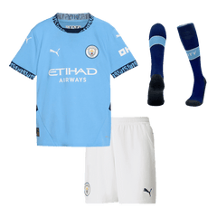 Maillot domicile Manchester City 2024/25 pour enfant (maillot, short, chaussettes)