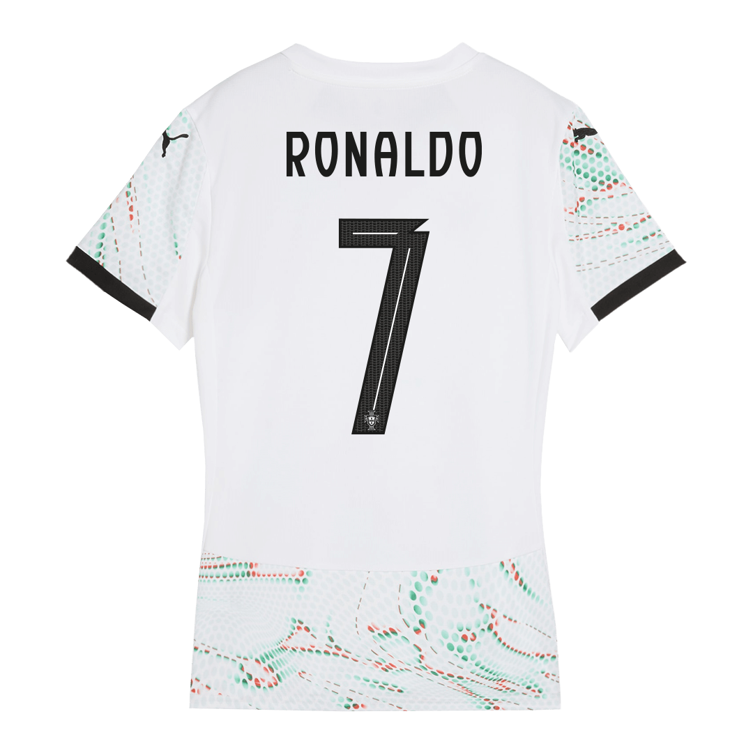 Maillot de football extérieur Ronaldo #7 du Portugal pour femme 2025