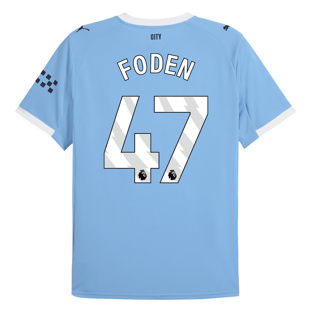 Maillot de football domicile Manchester City FODEN #47 2025/26 Bleu