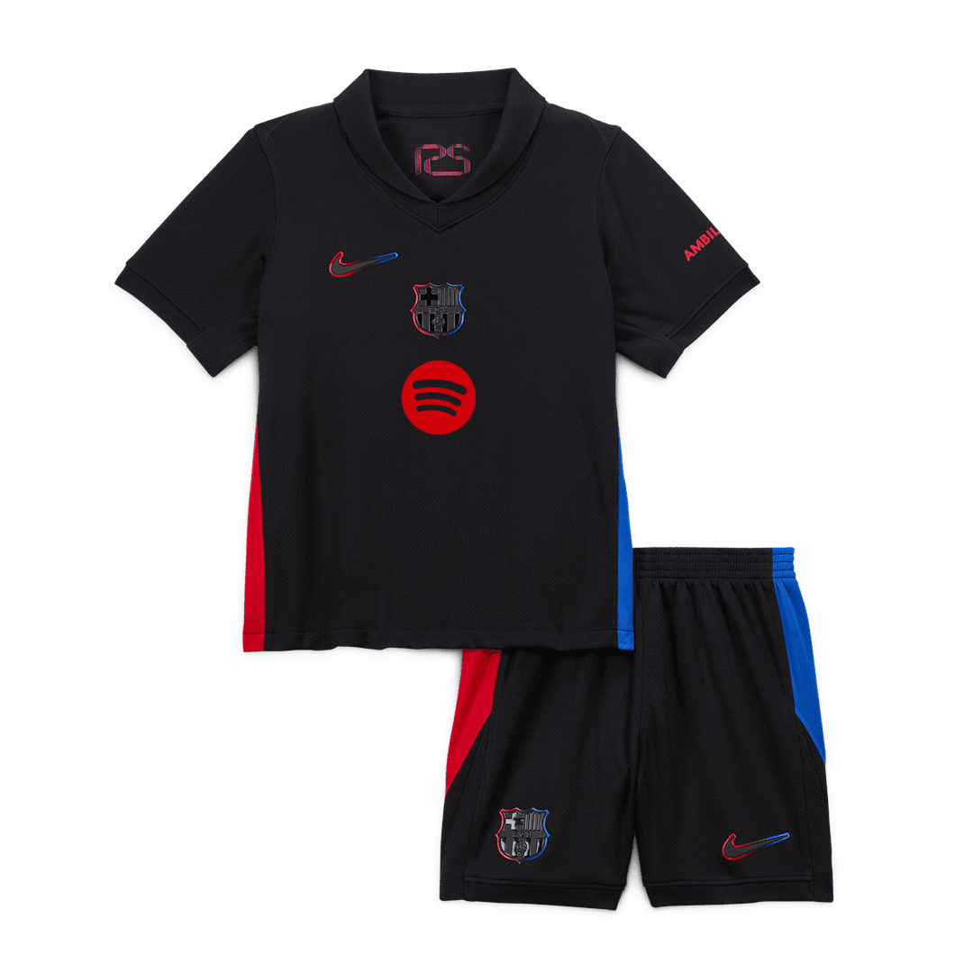 Barcelona Away Soccer Jersey Kit  Kids(Jersey+Shorts)- Spotify Logo Without Text