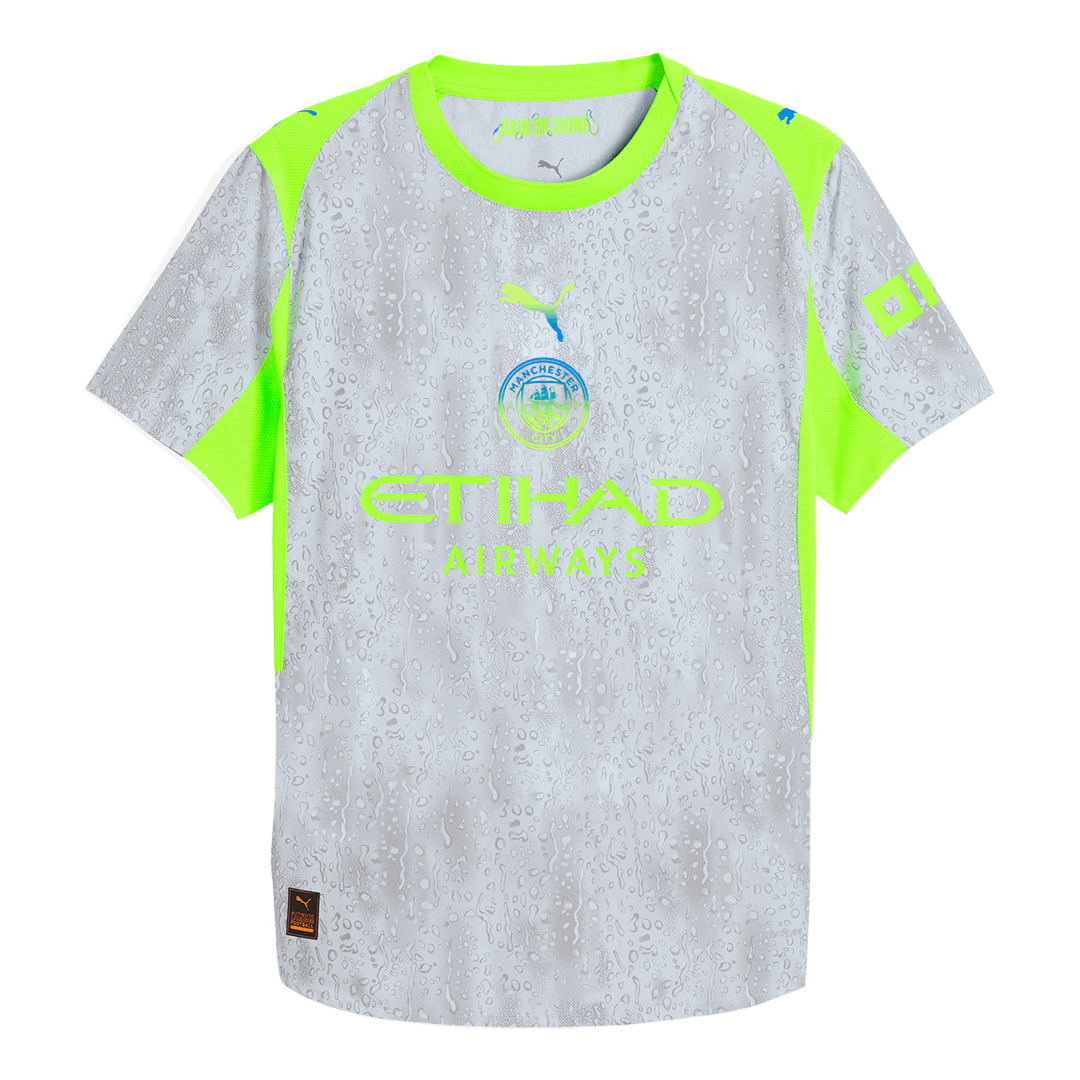 Authentic Manchester City Third Away Soccer Jersey 25/26 Gray
