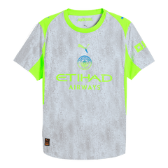 Authentic Manchester City Third Away Soccer Jersey 25/26 Gray