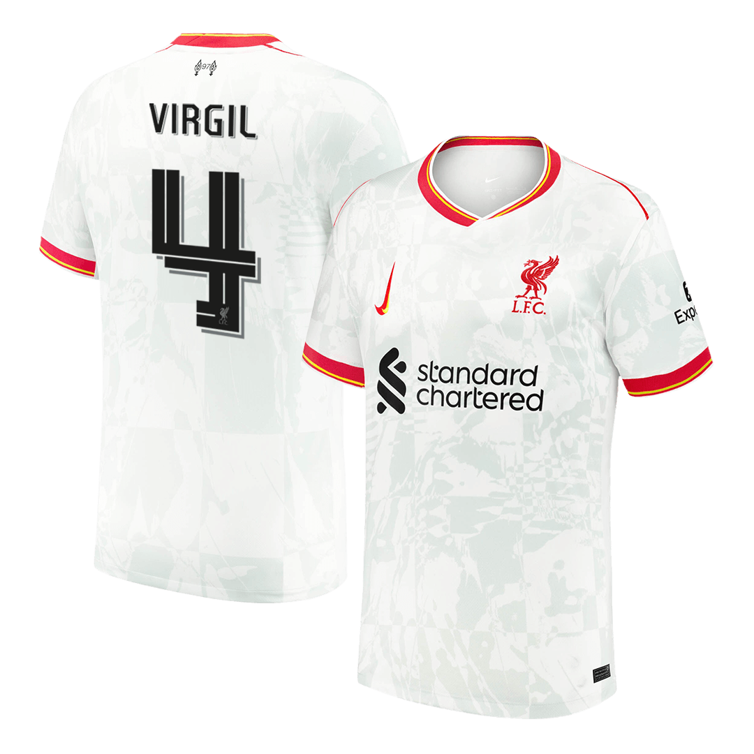 Liverpool VIRGIL #4 Drittes Auswärts-Fußballtrikot 2024/25 – UCL Edition