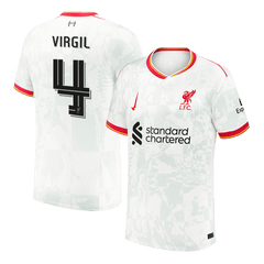 Liverpool VIRGIL #4 Drittes Auswärts-Fußballtrikot 2024/25 – UCL Edition